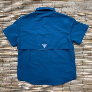 Velero PSG Performance Fishing Shirt Youth Boys Size 16 Blue Short Sleeve